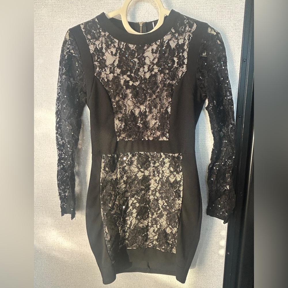 Windsor Black and Cream Lace Dress